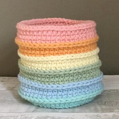 Pastel Rainbow Basket