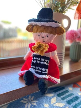 Welsh Girl Doll in Wales Traditional Costume