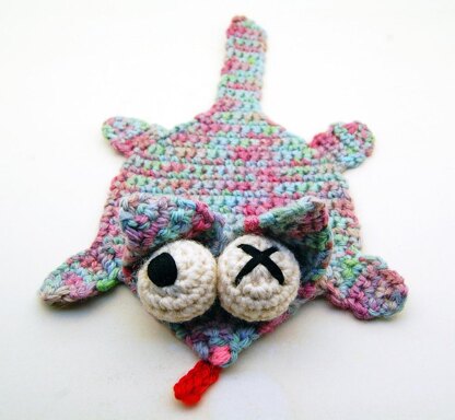 Crochet Splat Cat Coaster