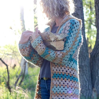 The Campfire Cardigan Crochet pattern by Jess Coppom Make Do Crew LoveCrafts