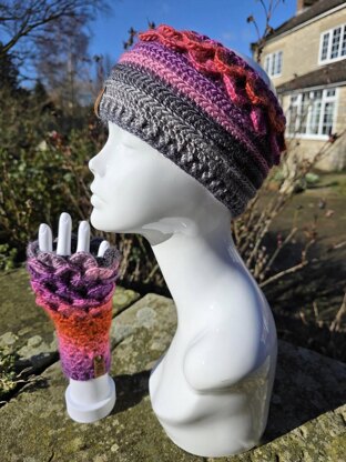 Dragon scale ear warmer cowl