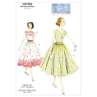Vogue Misses'/Misses' Petite Dress and Cummerbund V8789 - Sewing Pattern