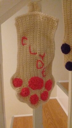 Cat paw stocking