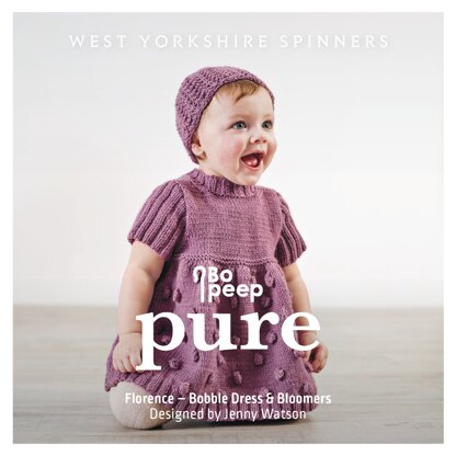Florence Bobble Dress and Bloomers in West Yorkshire Spinners Bo Peep Pure DK - DBP0004 - Downloadable PDF