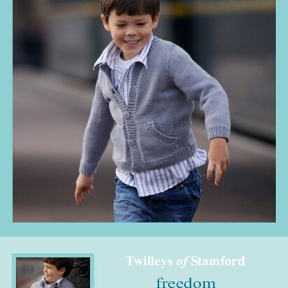 Knitted Child's Jacket in Twilleys Freedom Sincere DK - 9073