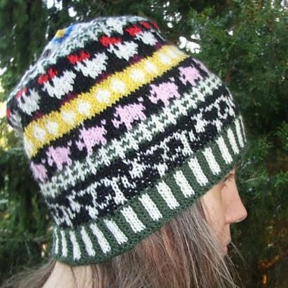 Farm beanie - knitting pattern