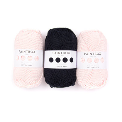 Paintbox Yarns Norman The Sheep - Paintbox Yarns Cotton Aran 3 Ball Color  Pack