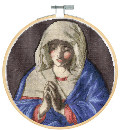 DMC The National Gallery - The Virgin in Prayer Cross Stitch Kit (with 7in hoop) - 7in