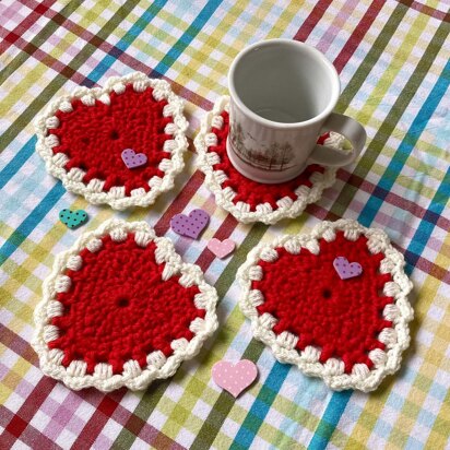 Red heart coaster by HueLaVive