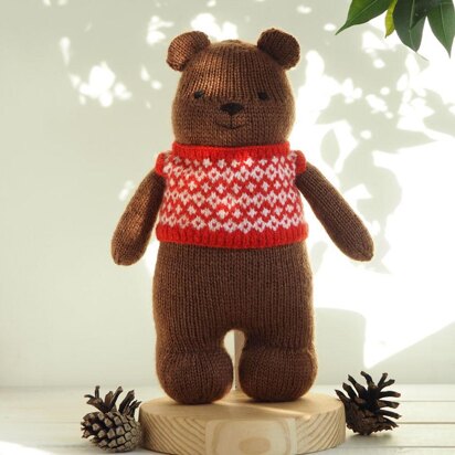 Bear toy knitting pattern - knitting pattern