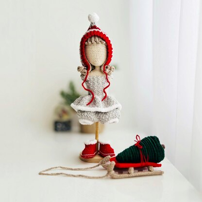 Crochet Elf Girl, amigurumi elf doll with clothes