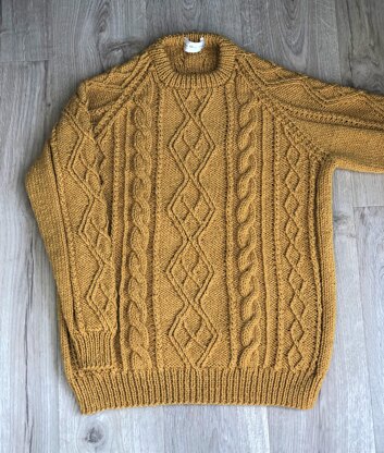 Aran Accents Raglan Sweater