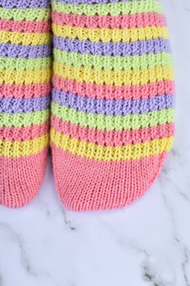 Sugar Stripe Socks in Universal Yarns Uni Merino Mini - Downloadable PDF