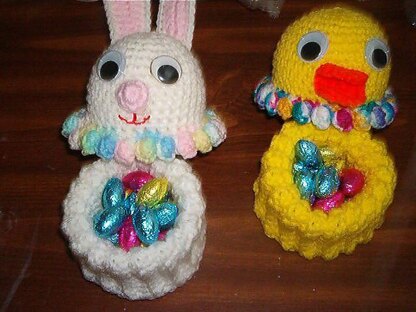 Bunny Cakes & Chick Cup Candy dishes