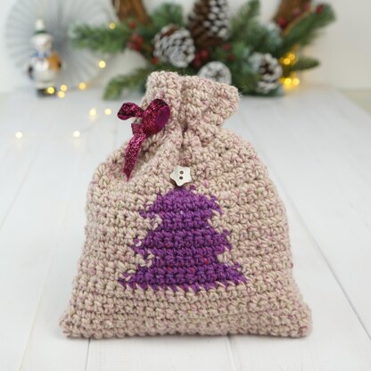 Little Crochet Christmas Gift Bag