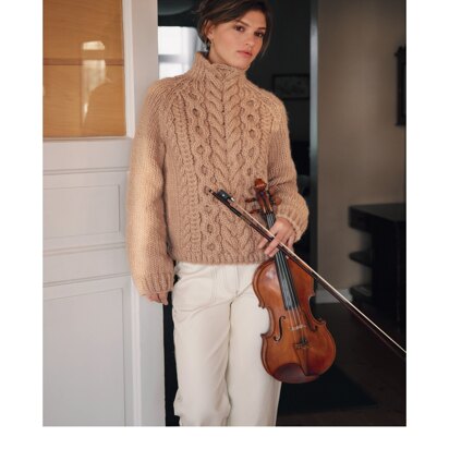 Sonaatti Cable Sweater in Novita Hygge - Downloadable PDF