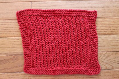 Twisted Rib Stitch Dishcloth