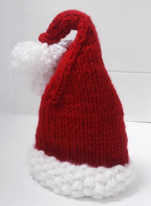 Santa Hat, Super chunky, quick knit for all the family, baby to adult