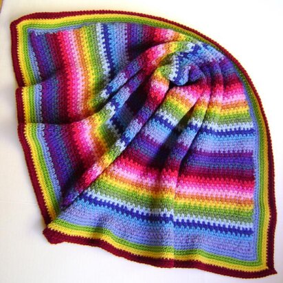 Crochet Technicolor Linen Blanket