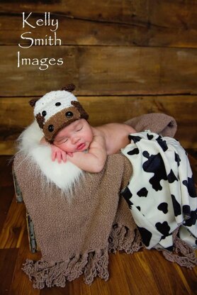 Lil' Cow Newborn Beanie