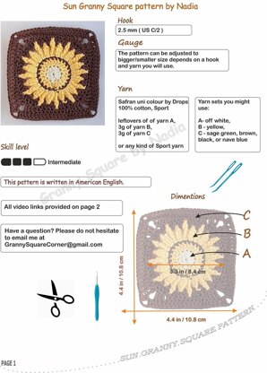 Sun granny square