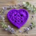 Crochet Heart Pattern PDF + Video Tutorial – Granny Heart Coaster, Valentine Motif DIY