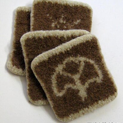 Pandanus Leaf Fan Petroglyph Coaster