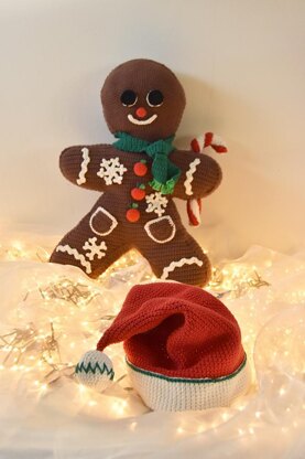 XXL Gingerbread Man with Christmas Hat (60cm/24")