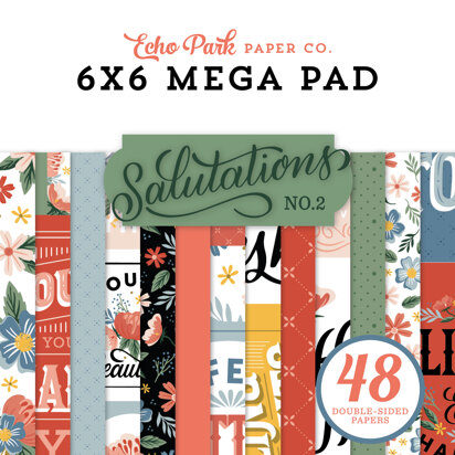 Echo Park Paper Salutations No. 2 Cardmakers 6x6 Mega Pad