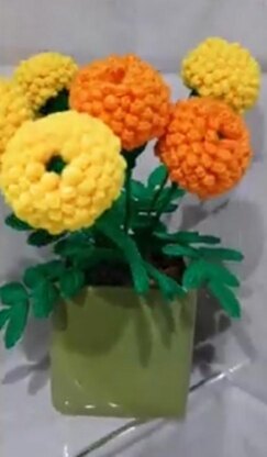 Crochet Marigold flowers