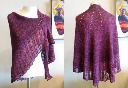 Falling Petals Lace Shawl