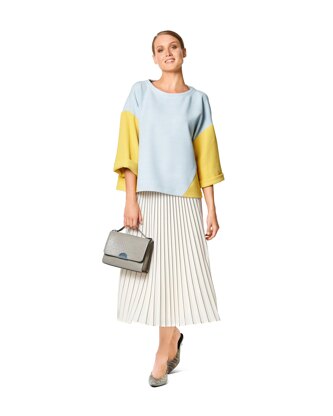 Burda Style Misses' Sweatshirt â€“ T-Line with Interesting Seam Lines B6203 - Paper Pattern, Size 8-18