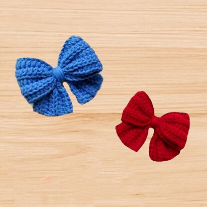Crochet Bow Hair Clip Pattern – PDF + Video Tutorial | Easy Beginner DIY Hair Accessory