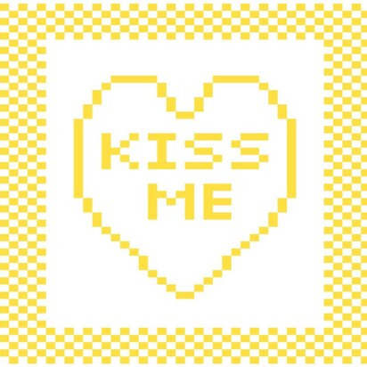 'Kiss Me' Heart Dishcloth
