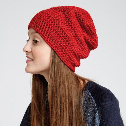 Slouchy Beanie in Caron Simply Soft - Downloadable PDF