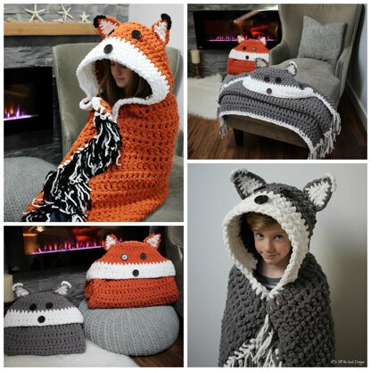 Bulky & Quick Fox/Wolf Blanket