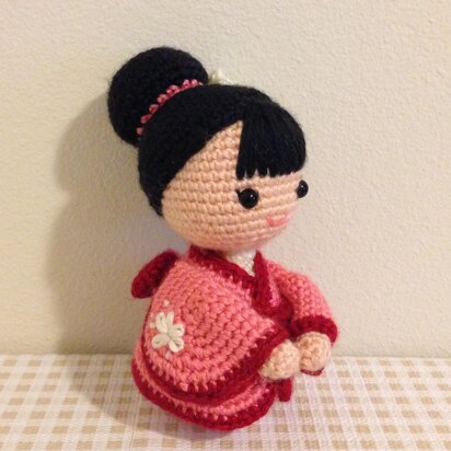 Japanese Amigurumi Kimono Girl Doll