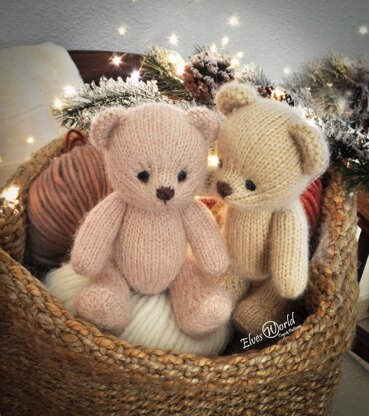 Teddy Bear knitting pattern, Back & Forth Pattern