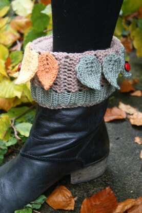 Leafy Boot Cuffs, Boot Toppers
