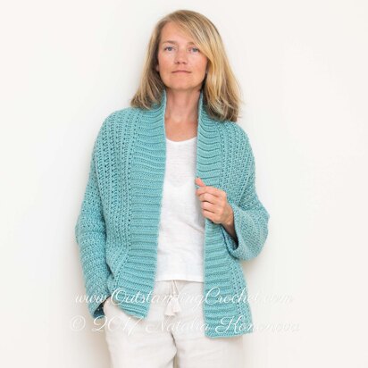 Aquatic Open Front Cardigan