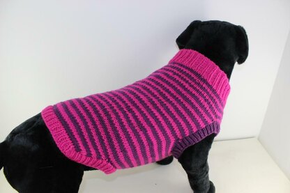 Chunky Stripe Dog Coat