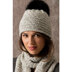 String Aspen Scarf & Hat with Fur Pom-Poms PDF