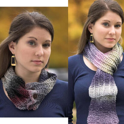 Scarf and Neckwarmer in Plymouth Kudo - F361