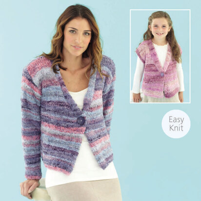 Long Sleeved and Sleeveless Jackets in Sirdar Flurry - 7960 - Downloadable PDF