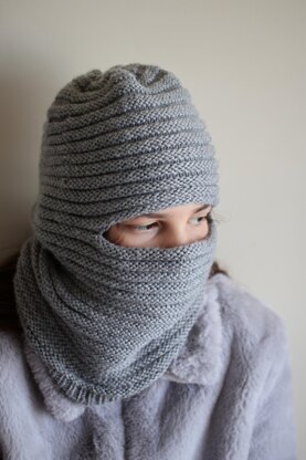 Raven Balaclava for Worsted