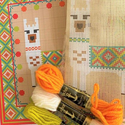 Historical Sampler Company Llama Tapestry Kit - 47 x 28 cm