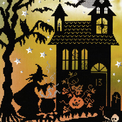 Bothy Threads Pumpkin House Cross Stitch Kit - 26cm x 36cm