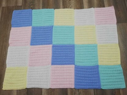 Colour-Mix Baby Blanket