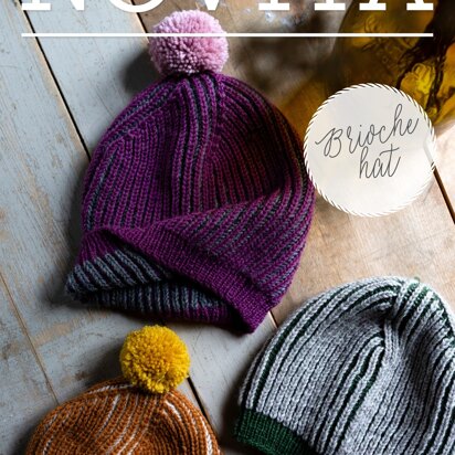 Brioche Hat in Novita Nordic Wool - Downloadable PDF