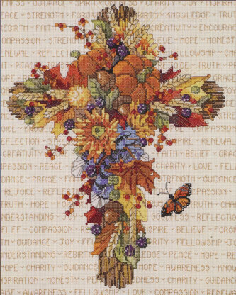 Fall Floral Cross - PDF